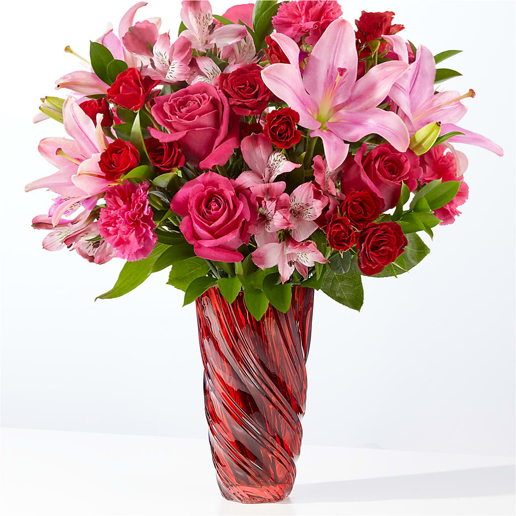 In Love Bouquet with Luxe Swirl Vase – Gift Z, Lake Worth FL