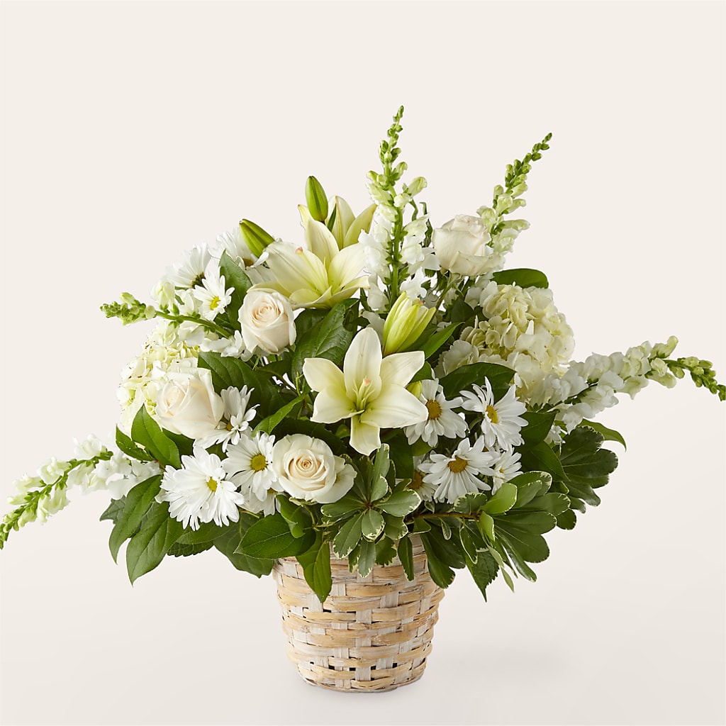 Ivory Elegance Floral Basket – Gift Z, Lake Worth FL
