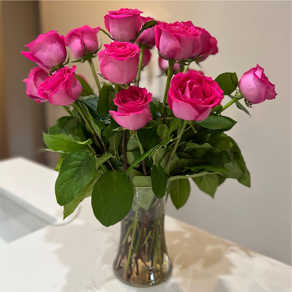 Long Stem Pink Rose Bouquet –  Gift Z, Lake Worth FL