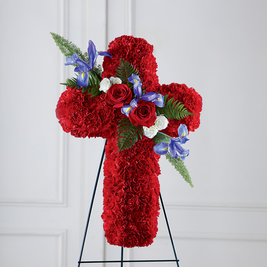 Cruz floral de héroe fiel
